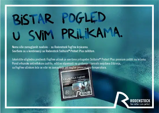 Rodenstock FogFree krpica, stakla za naočale koja se ne magle