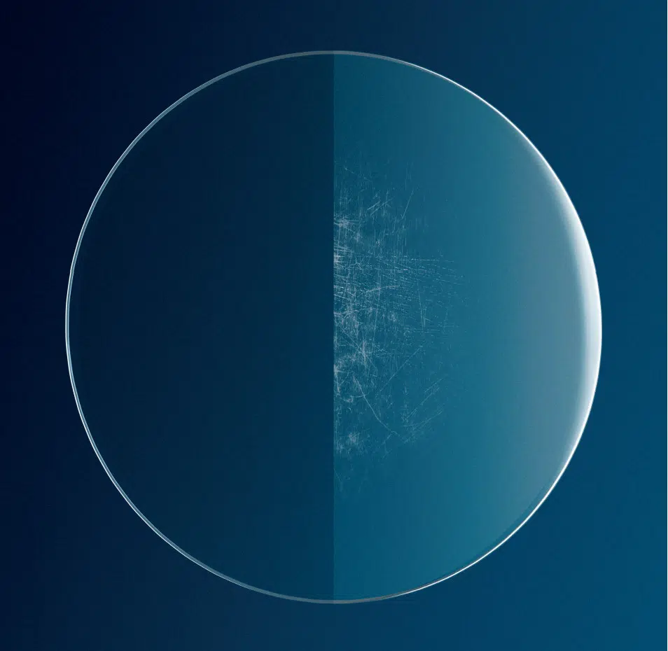 Izgrebana naocalna leca uporedba