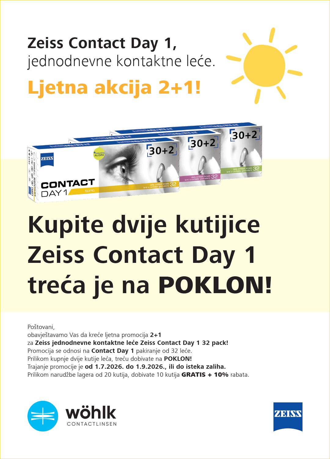 Kontaktne leće Zeiss akcija 2026